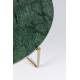 Table Basse Timpa Guéridon Woody Meuble d’Appoint Marbre Vert 40x70x70cm