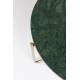 Table Basse Timpa Guéridon Woody Meuble d’Appoint Marbre Vert 40x70x70cm