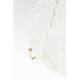 Table Basse Timpa Guéridon Woody Meuble d’Appoint Marbre Blanc 40x70x70cm