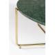 Table Basse Timpa Guéridon Woody Meuble d’Appoint Marbre Vert 40x70x70cm