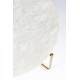 Table Basse Timpa Guéridon Woody Meuble d’Appoint Marbre Blanc 40x70x70cm