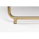 Table Basse Timpa Guéridon Woody Meuble d’Appoint Marbre Blanc 40x70x70cm