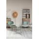 Table Basse Timpa Guéridon Woody Meuble d’Appoint Marbre Vert 40x70x70cm