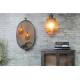 Miroir Lara Noir Woody Glace Ovale Décoration Murale Pivotant en Métal 4x30,5x48cm