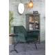 Miroir Lara Noir Woody Glace Ovale Décoration Murale Pivotant en Métal 4x30,5x48cm