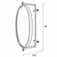 Miroir Lara Noir Woody Glace Ovale Décoration Murale Pivotant en Métal 4x30,5x48cm
