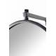 Miroir Lara Noir Woody Glace Ovale Décoration Murale Pivotant en Métal 4x30,5x48cm