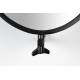 Miroir Lara Noir Woody Glace Ovale Décoration Murale Pivotant en Métal 4x30,5x48cm