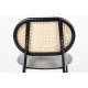 Chaise en Tissu et Rotin Spike Gris Zuiver Assise de Table Design 45,6x53,2x81,5cm