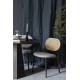 Chaise en Tissu et Rotin Spike Gris Zuiver Assise de Table Design 45,6x53,2x81,5cm