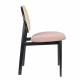 Chaise en Tissu et Rotin Spike Rose Zuiver Assise de Table Design 45,6x53,2x81,5cm
