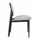 Chaise en Tissu et Rotin Spike Gris Zuiver Assise de Table Design 45,6x53,2x81,5cm