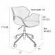 Chaise de Bureau Design Nikki Zuiver Fauteuil Réglable Noir en Polyuréthane 77x77x90cm