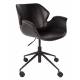 Chaise de Bureau Design Nikki Zuiver Fauteuil Réglable Noir en Polyuréthane 77x77x90cm