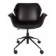 Chaise de Bureau Design Nikki Zuiver Fauteuil Réglable Noir en Polyuréthane 77x77x90cm