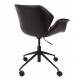 Chaise de Bureau Design Nikki Zuiver Fauteuil Réglable Noir en Polyuréthane 77x77x90cm