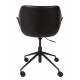 Chaise de Bureau Design Nikki Zuiver Fauteuil Réglable Noir en Polyuréthane 77x77x90cm