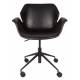 Chaise de Bureau Design Nikki Zuiver Fauteuil Réglable Noir en Polyuréthane 77x77x90cm