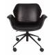 Chaise de Bureau Design Nikki Zuiver Fauteuil Réglable Noir en Polyuréthane 77x77x90cm