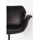 Chaise de Bureau Design Nikki Zuiver Fauteuil Réglable Noir en Polyuréthane 77x77x90cm