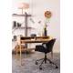 Chaise de Bureau Design Nikki Zuiver Fauteuil Réglable Noir en Polyuréthane 77x77x90cm