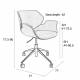 Chaise de Bureau Design Nikki Zuiver Fauteuil Réglable Marron en Polyuréthane 77x77x90cm