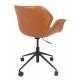 Chaise de Bureau Design Nikki Zuiver Fauteuil Réglable Marron en Polyuréthane 77x77x90cm