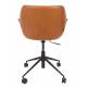Chaise de Bureau Design Nikki Zuiver Fauteuil Réglable Marron en Polyuréthane 77x77x90cm