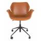 Chaise de Bureau Design Nikki Zuiver Fauteuil Réglable Marron en Polyuréthane 77x77x90cm