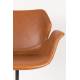 Chaise de Bureau Design Nikki Zuiver Fauteuil Réglable Marron en Polyuréthane 77x77x90cm