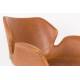 Chaise de Bureau Design Nikki Zuiver Fauteuil Réglable Marron en Polyuréthane 77x77x90cm