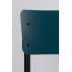 Lot de 2 Chaises Back To School Matte Indoor Bleu Pétrole Zuiver Assise en Aluminium Thermolaqué 43x49x82,5cm