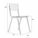 Lot de 2 Chaises Back To School Matte Indoor Bleu Pétrole Zuiver Assise en Aluminium Thermolaqué 43x49x82,5cm