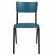 Lot de 2 Chaises Back To School Matte Indoor Bleu Pétrole Zuiver Assise en Aluminium Thermolaqué 43x49x82,5cm