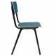 Lot de 2 Chaises Back To School Matte Indoor Bleu Pétrole Zuiver Assise en Aluminium Thermolaqué 43x49x82,5cm