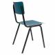 Lot de 2 Chaises Back To School Matte Indoor Bleu Pétrole Zuiver Assise en Aluminium Thermolaqué 43x49x82,5cm