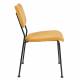 Lot de 2 Chaises Ocre Benson Zuiver Assise de Table en Velours Côtelé et Acier 47x56x81cm