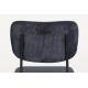 Lot de 2 Chaises Bleu Foncé Benson Zuiver Assise de Table en Velours Côtelé et Acier 47x56x81cm