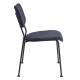 Lot de 2 Chaises Bleu Foncé Benson Zuiver Assise de Table en Velours Côtelé et Acier 47x56x81cm