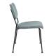 Lot de 2 Chaises Gris Bleu Benson Zuiver Assise de Table en Velours Côtelé et Acier 47x56x81cm