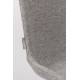 Lot de 2 Chaises Albert Kuip Soft Zuiver Assise de Table en Tissu Gris Clair et Bois 49x55x81,5cm