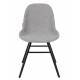 Lot de 2 Chaises Albert Kuip Soft Zuiver Assise de Table en Tissu Gris Clair et Bois 49x55x81,5cm