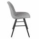 Lot de 2 Chaises Albert Kuip Soft Zuiver Assise de Table en Tissu Gris Clair et Bois 49x55x81,5cm