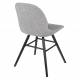Lot de 2 Chaises Albert Kuip Soft Zuiver Assise de Table en Tissu Gris Clair et Bois 49x55x81,5cm