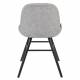 Lot de 2 Chaises Albert Kuip Soft Zuiver Assise de Table en Tissu Gris Clair et Bois 49x55x81,5cm