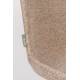 Lot de 2 Chaises Albert Kuip Soft Zuiver Assise de Table en Tissu Beige et Bois 49x55x81,5cm