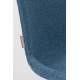 Lot de 2 Chaises Albert Kuip Soft Zuiver Assise de Table en Tissu Bleu et Bois 49x55x81,5cm