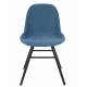 Lot de 2 Chaises Albert Kuip Soft Zuiver Assise de Table en Tissu Bleu et Bois 49x55x81,5cm