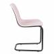 Lot de 2 Chaises Thirsty Rose Zuiver Assise en Tissu et Acier 52x55x78,5cm