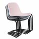 Lot de 2 Chaises Thirsty Rose Zuiver Assise en Tissu et Acier 52x55x78,5cm